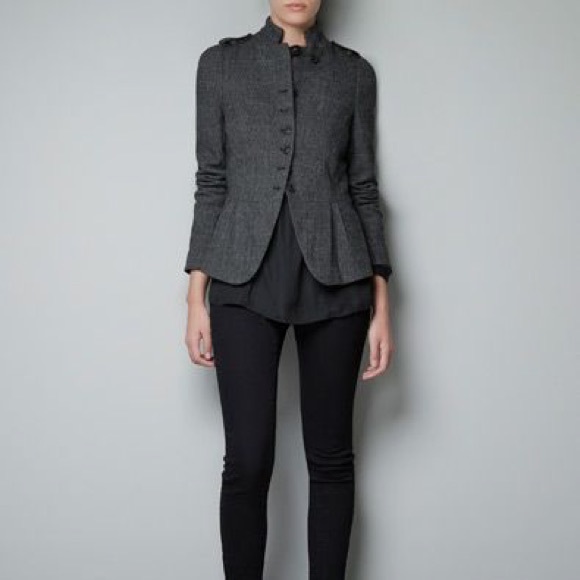 Zara Jackets & Blazers - Zara Wool-Blend Military Blazer